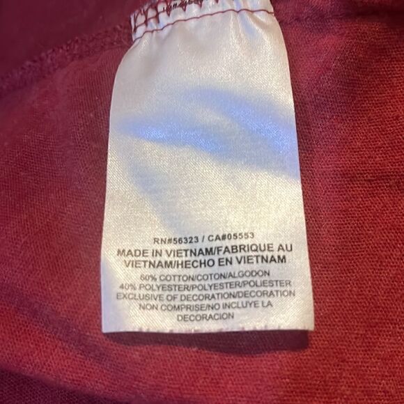 NIKE USC TROJANS VNECK COTTON TEE HEATHER RED GOLD CARDINAL LOGO YELLOW WHITE XL - Picture 7 of 7